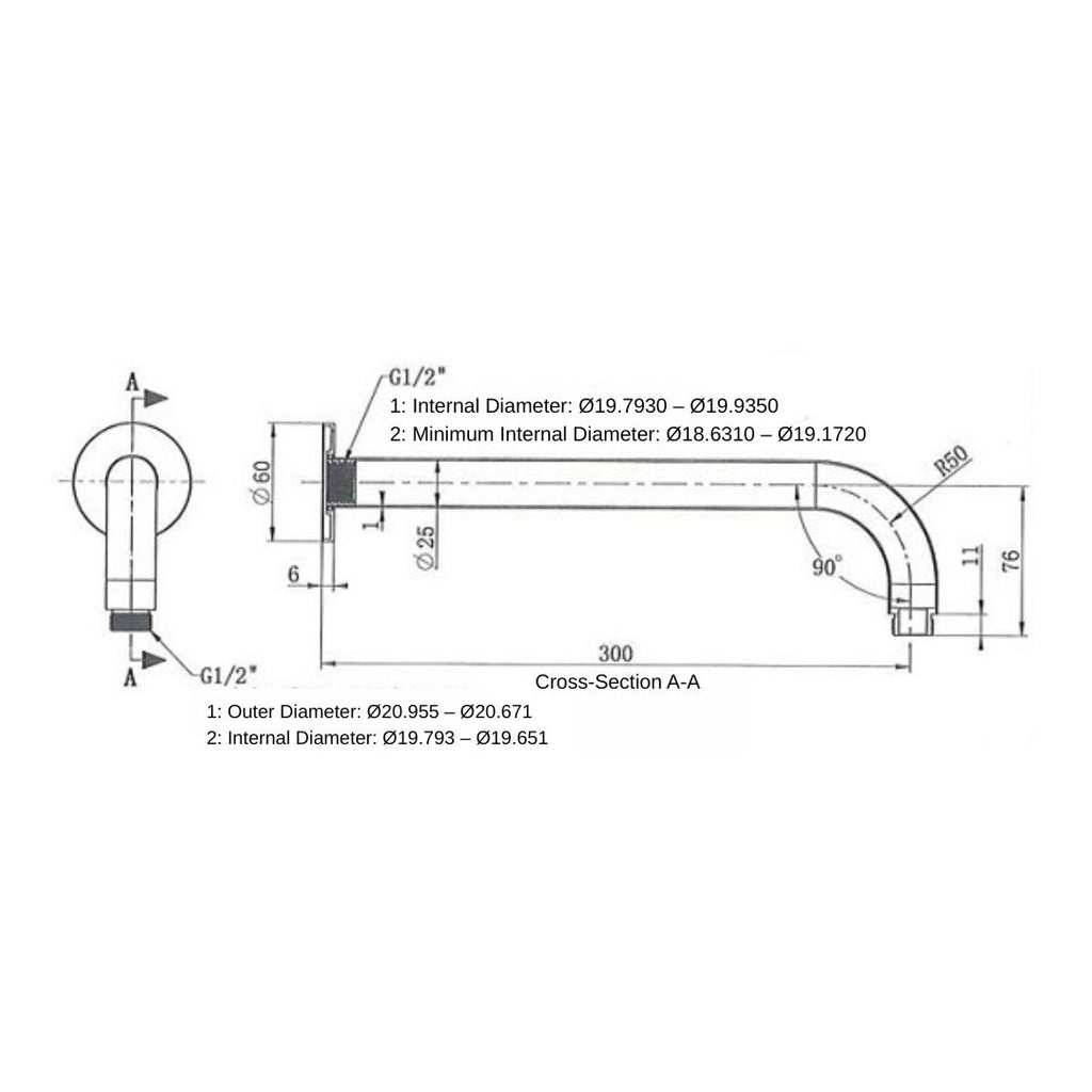 Cordoba Gunmetal Wall Mounted Arm
