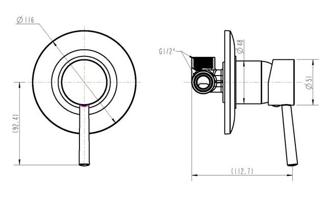Round Wall Mixer