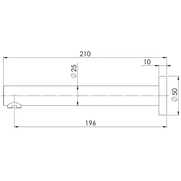 Bath Spout 200mm