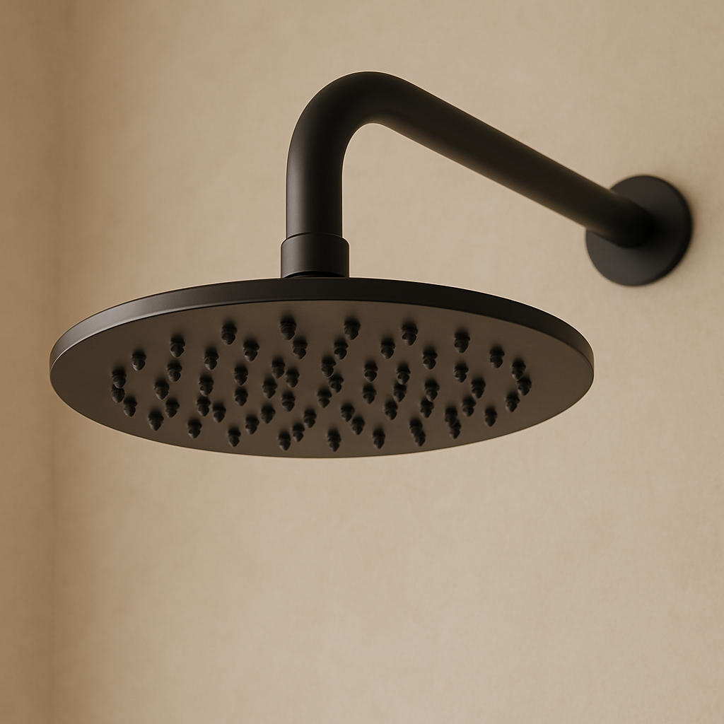 300 Onix Black Round Shower Head