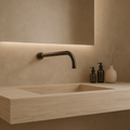 300 Onix Black Round Wall Mounted Shower Arm