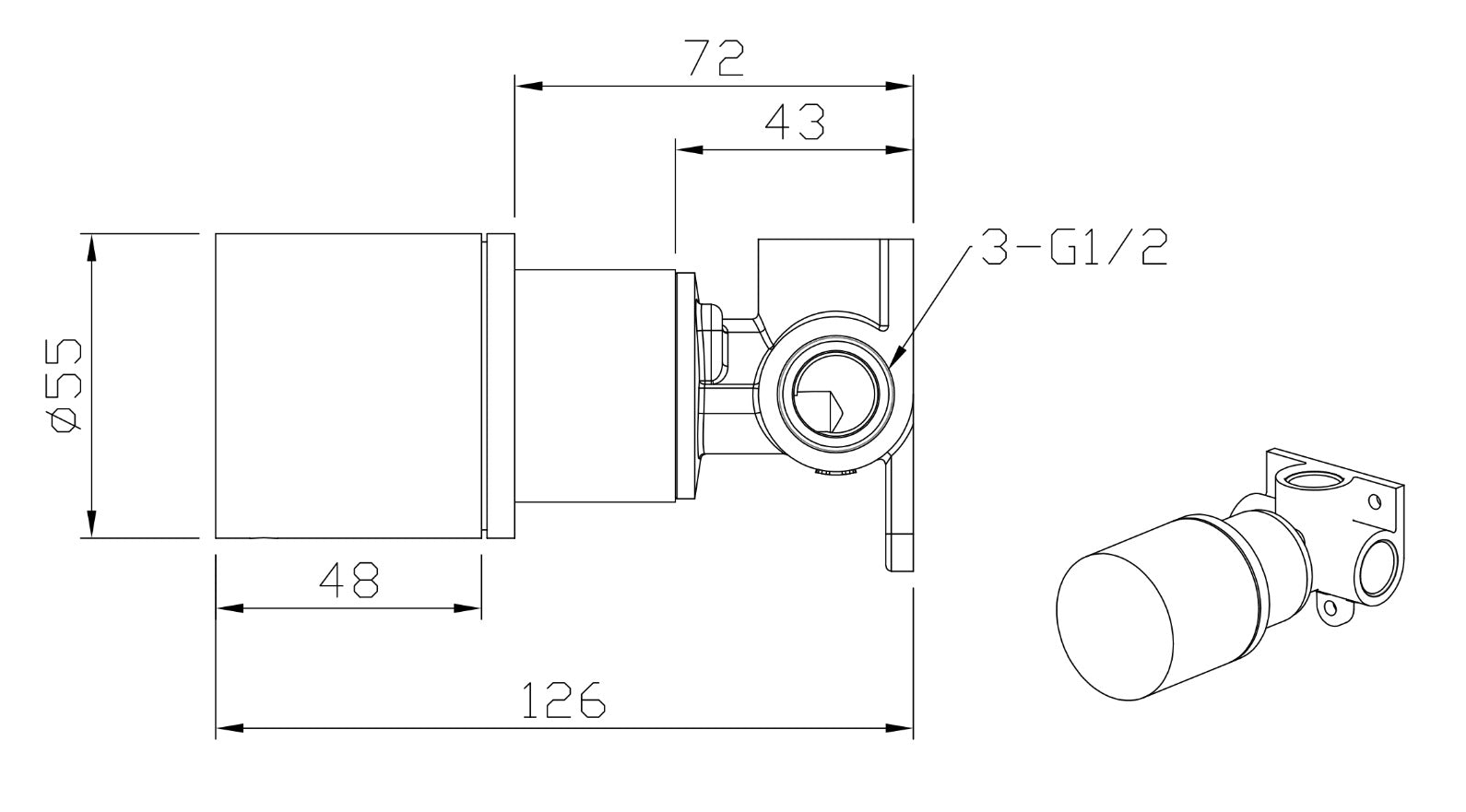 Valencia Brushed Nickel Progressive Wall Mixer
