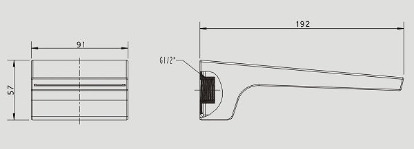 192mm Bath Spout