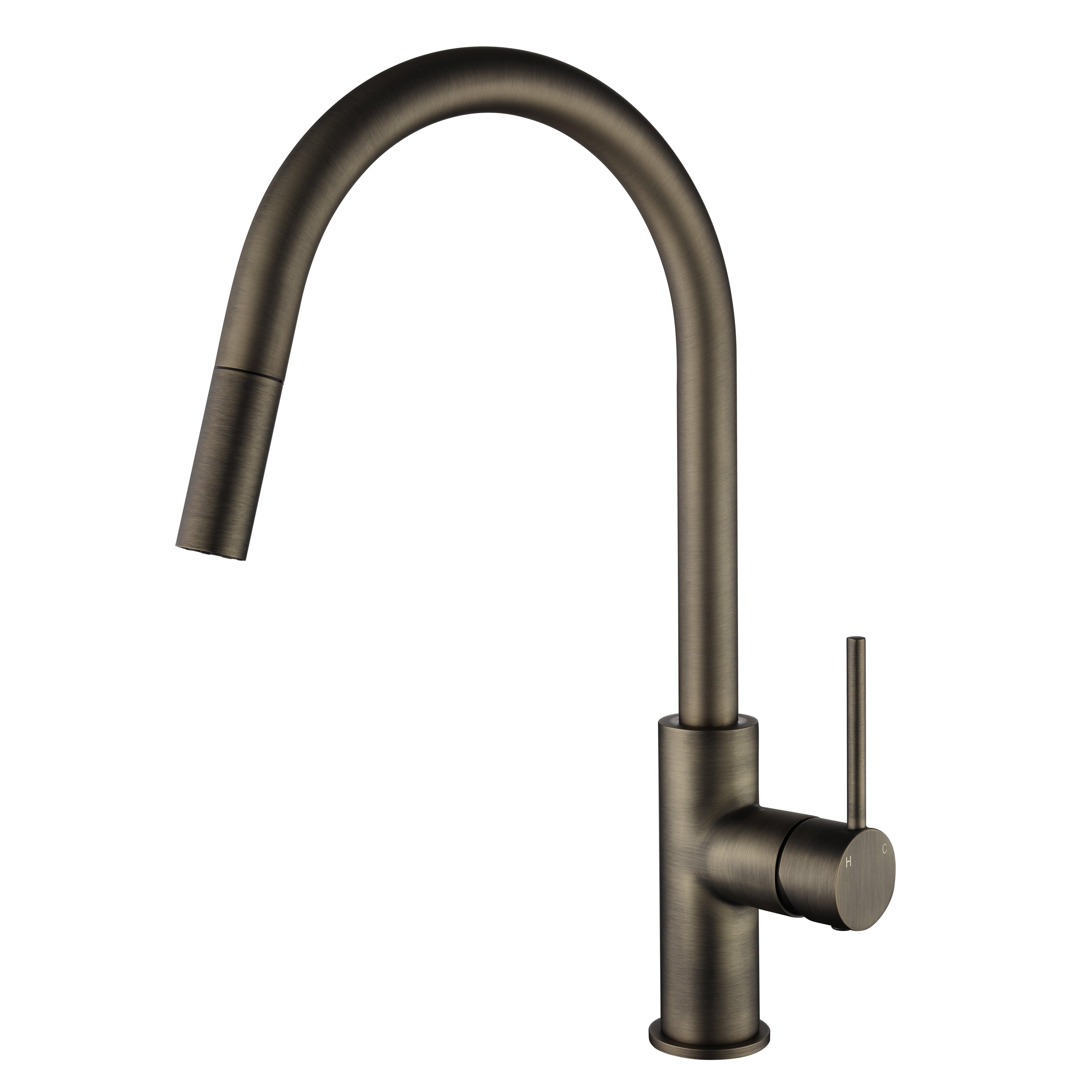 Seville Antique Brass Pull-out Kitchen/Laundry Mixer