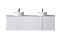 Duplex 520mm Wall Hung Vanity 1500mm DB – Grooved Panel Design with Organisers