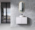Duplex Wall Hung Vanity 900mm – Grooved Panel Design with Organisers