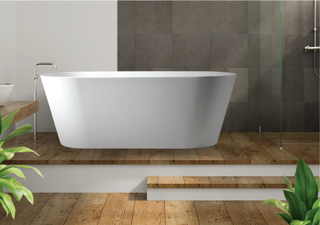 Olivia 1500mm Freestanding Bath – Ultra Slim Rim Acrylic Bath