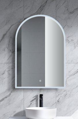 Tasman LED Mirror – 900mm Copper-Free Backlit Mirror with Touchless Sensor (Natural Timber or Matt White)
